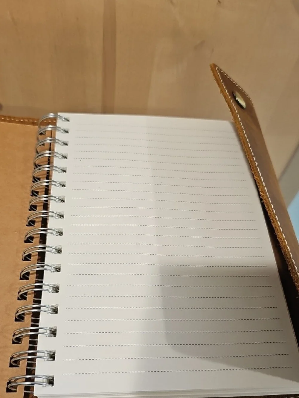 Genuine Leather Refillable 5x8 Notebook Cover Folio for Men & Women - Brown